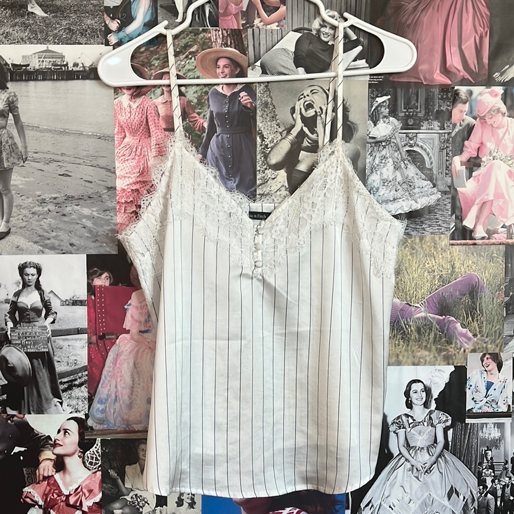 white striped slip top